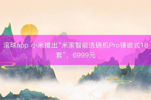 滚球app 小米推出“米家智能洗碗机Pro镶嵌式18套”，6999元
