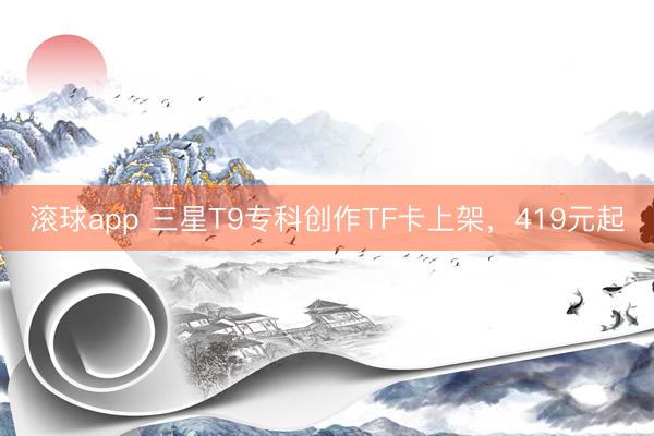 滚球app 三星T9专科创作TF卡上架，419元起